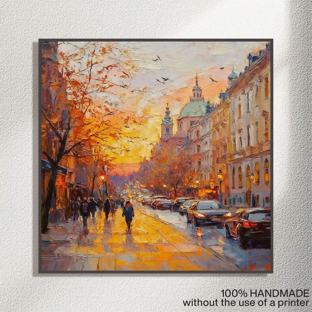 Custom Landscape Oil Painting on Canvas, Hand Painted, Framed Wall Art ...