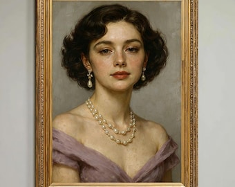 Peinture personnalisée à partir d'une photo sur toile Portrait à l'huile fait main Portrait Renaissance Cadeau personnalisé Portrait Royal Cadeau fête des Mères