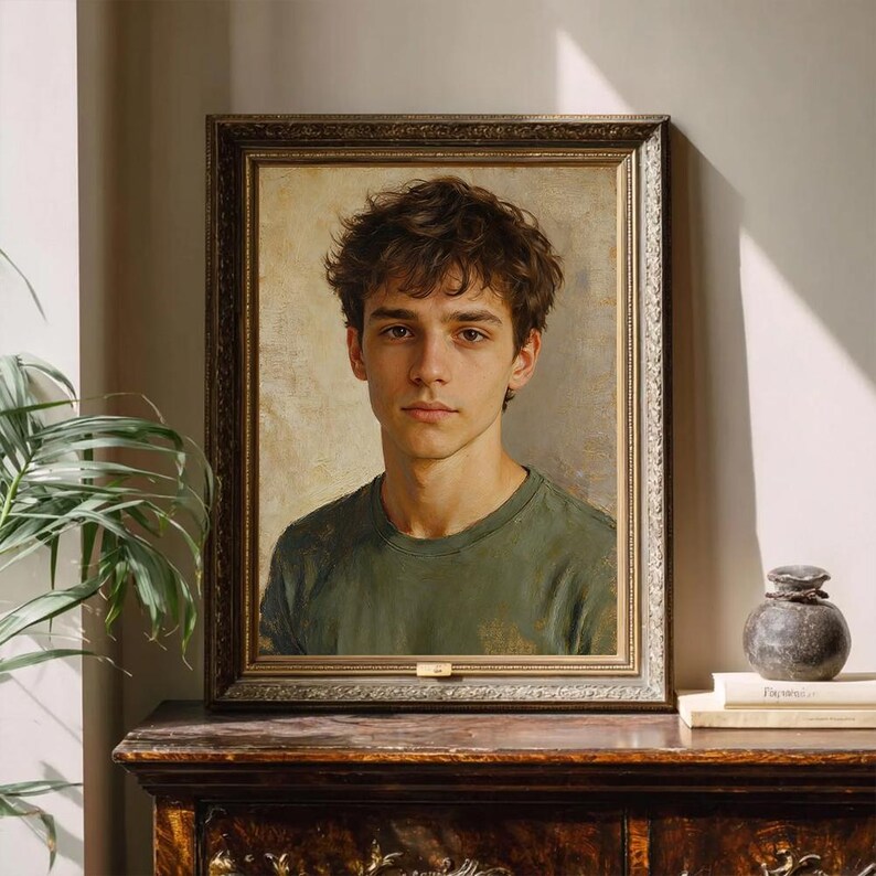 Custom Oil Portrait Painting From Photo, Hand-painted Canvas Commission ...