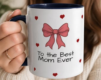 To the Best Mom Ever Mug, Personalized Mama Mug, Custom Mama Cup, Mama Gift, Mothers Day Gifts, Gift For Her, Lavender Stripes