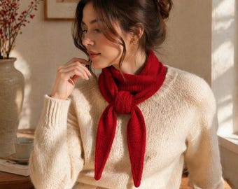 Sophie Scarf Knitting Pattern PDF | Minimal Knit Scarf Pattern | Easy Beginner Scarf | English German French | Digital Download