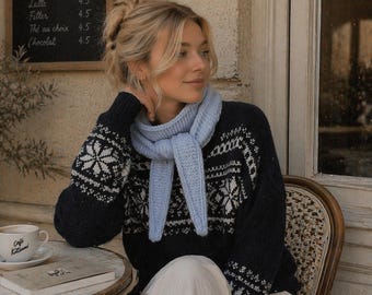 Sophie Scarf Knitting Pattern PDF | Minimal Knit Scarf Pattern | Easy Beginner Scarf | English German French | Digital Download