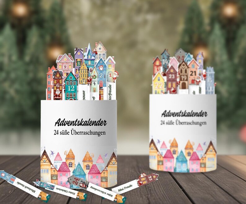 Adventskalender Duplo DIY | Weihnachtsgeschenk Banderolen Set | Kleine Aufmerksamkeit zu Weihnachten image 3