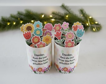 Duplo, Danke, dass du mir beim Wachsen geholfen hast – Stampabile Blumengeschenk Vorlage / DIY Geschenk für Lehrer & Erzieher
