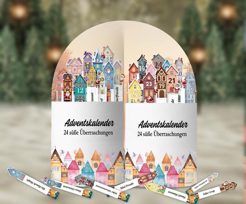 Adventskalender Duplo DIY | Weihnachtsgeschenk Banderolen Set | Kleine Aufmerksamkeit zu Weihnachten image 2