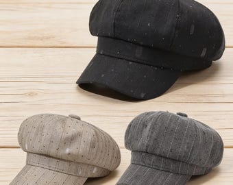 Achteckige Beret Frauen Frühling Herbst Hut Niedlich Künstler Beret Kurze Krempe Kappe Gesicht Abnehmen Französisch Stil Mode Hut