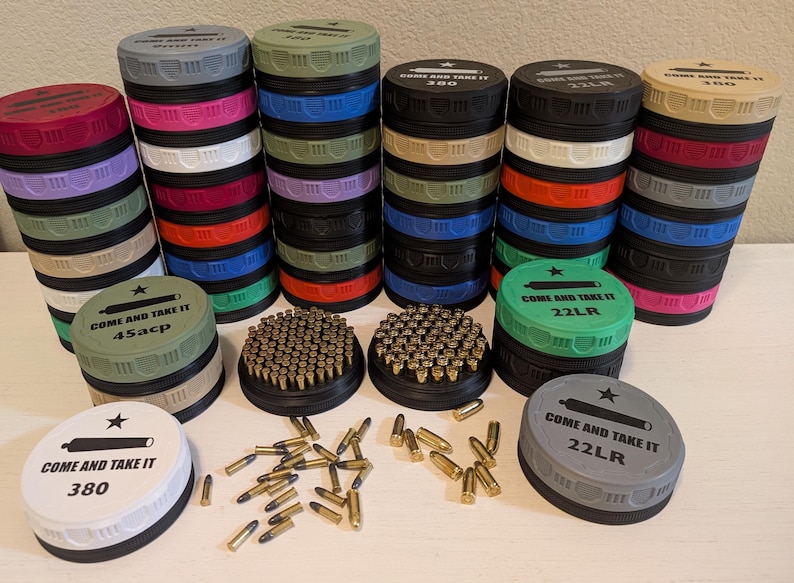 3D Printed Stackable Ammo Storage Capsule – Pistol Ammunition Container ...