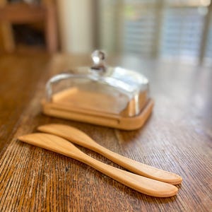 Maple Wooden Butter or Cheese Spreader | Butter Knife | Set or Single | Personalized