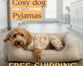 Pumpkin Spiced Dog Pajamas: Soft Polyester Pet Sleepwear