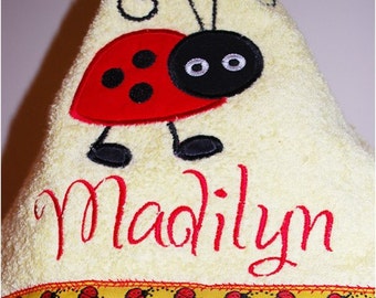 Ladybug Hooded Towel (other colors available for towel)