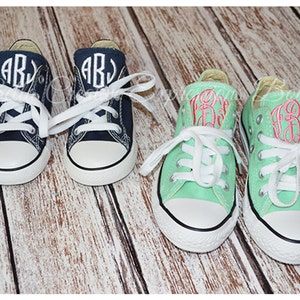 monogrammed baby converse