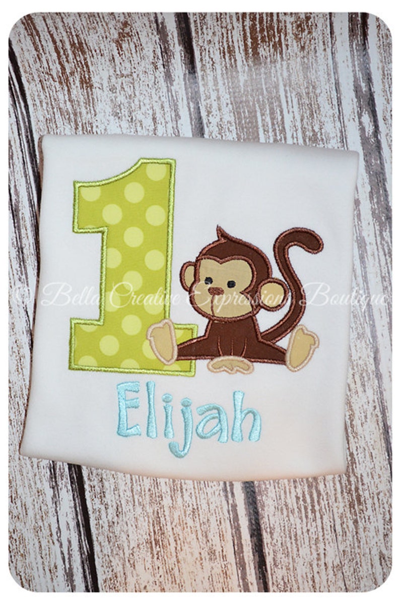 Monkey Birthday Bodysuit or Shirt image 1