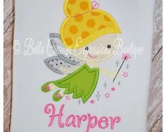 Fairy Girl Appliqued Bodysuit or Shirt