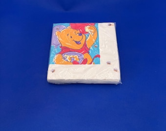 Vtg 90's NOS Hallmark Pooh 3-Ply Napkins 16 Count 13-3/8x13-1/2