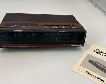 Vtg 1986 Panasonic RC-6080 Digital AM/FM Clock Radio W/Dual Alarms