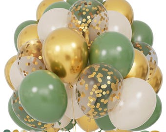 Sage Green Gold Balloon Kit: Boho Party, Wedding, Baby Shower Decor