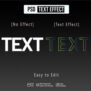 Editable Text Effect PSD, Layer Text Style, Photoshop, Logo & Branding Design Template, Instant Download