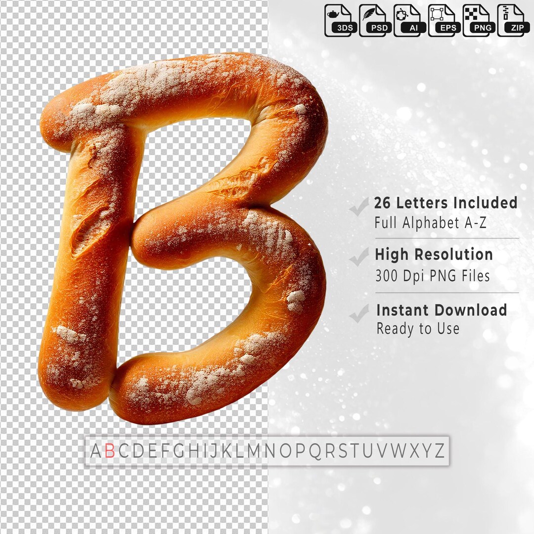 Bread Alphabet PNG, Modern Font Letters, Branding Typography, Poster ...