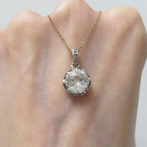 Antique Solitaire Paste Silver Pendant Charm