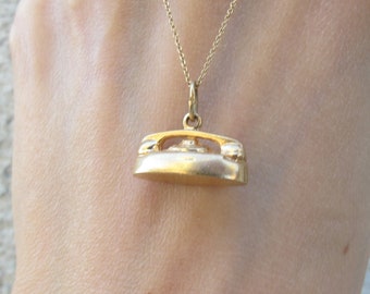 Vintage 14k Yellow Gold Rotary Telephone Charm Pendant