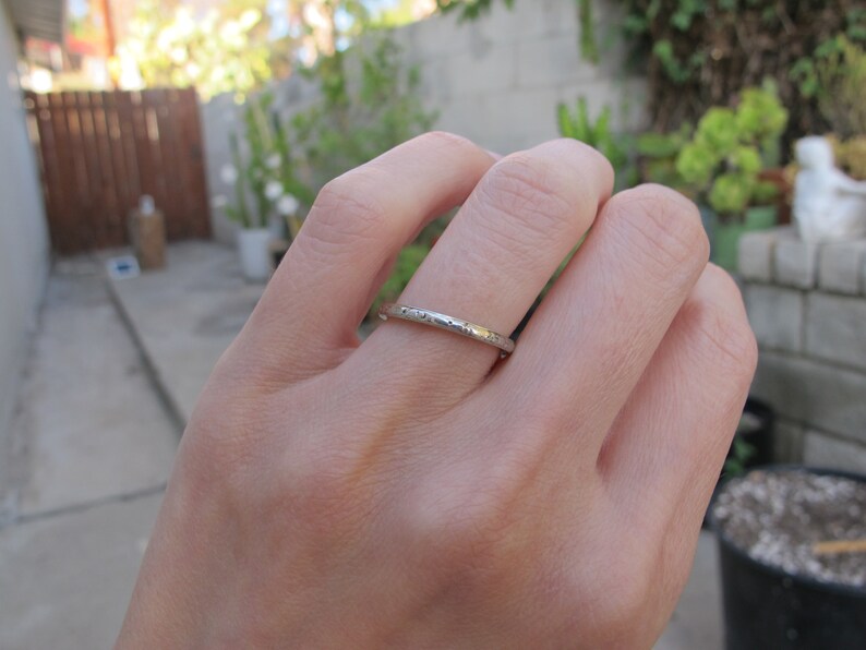 Antiker Platin Art Deco Ehering Ring Bild 6
