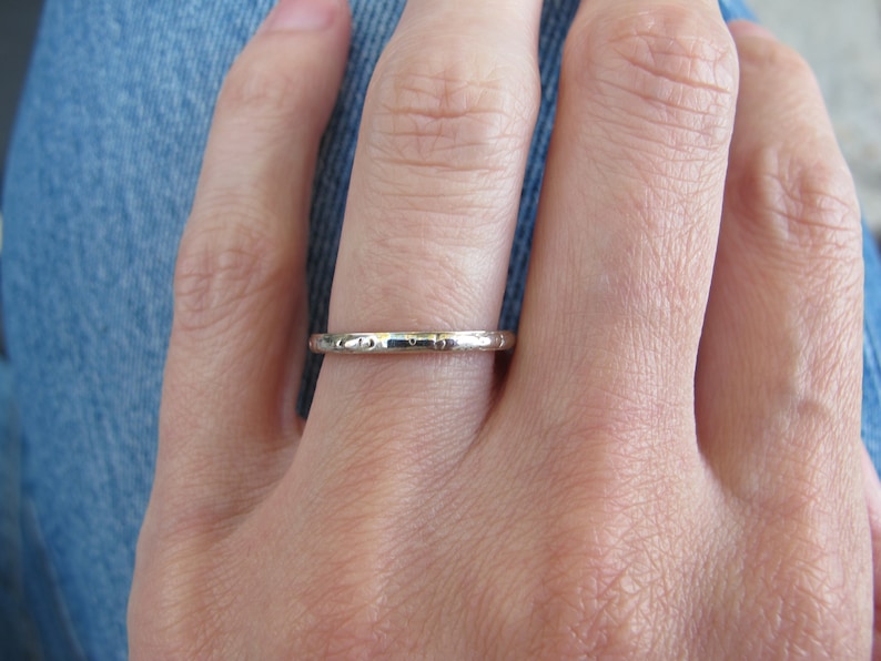 Antiker Platin Art Deco Ehering Ring Bild 5