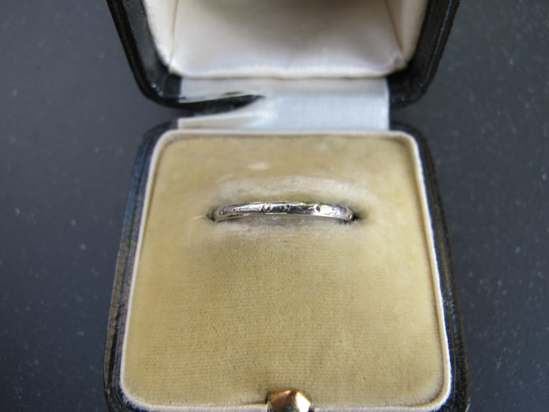 Antiker Platin Art Deco Ehering Ring Bild 1