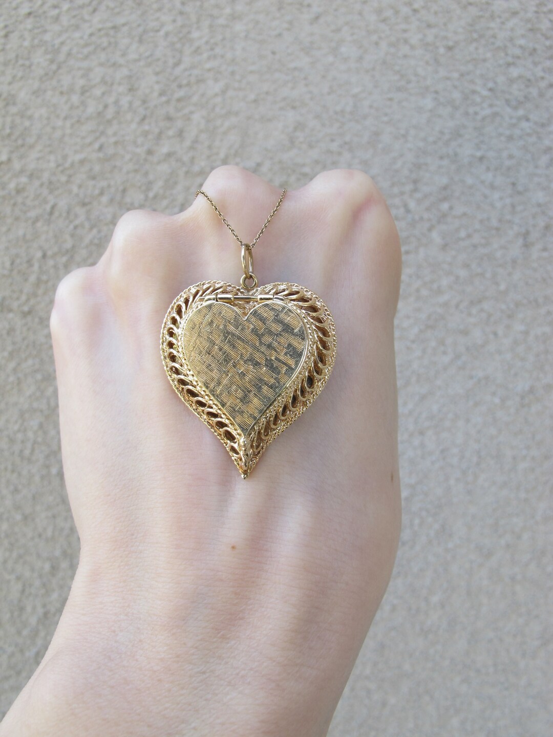 ★送料・関税込★VINTAGE HOLLYWOOD★Love Lock Heart Necklace LOVE Key Heart Lock 1/10ct TDW Diamond Sterling Silver