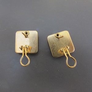 Vintage 14k Yellow Gold Ruby Button Earrings | Etsy