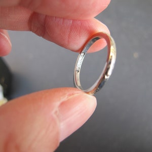 Antiker Platin Art Deco Ehering Ring Bild 7