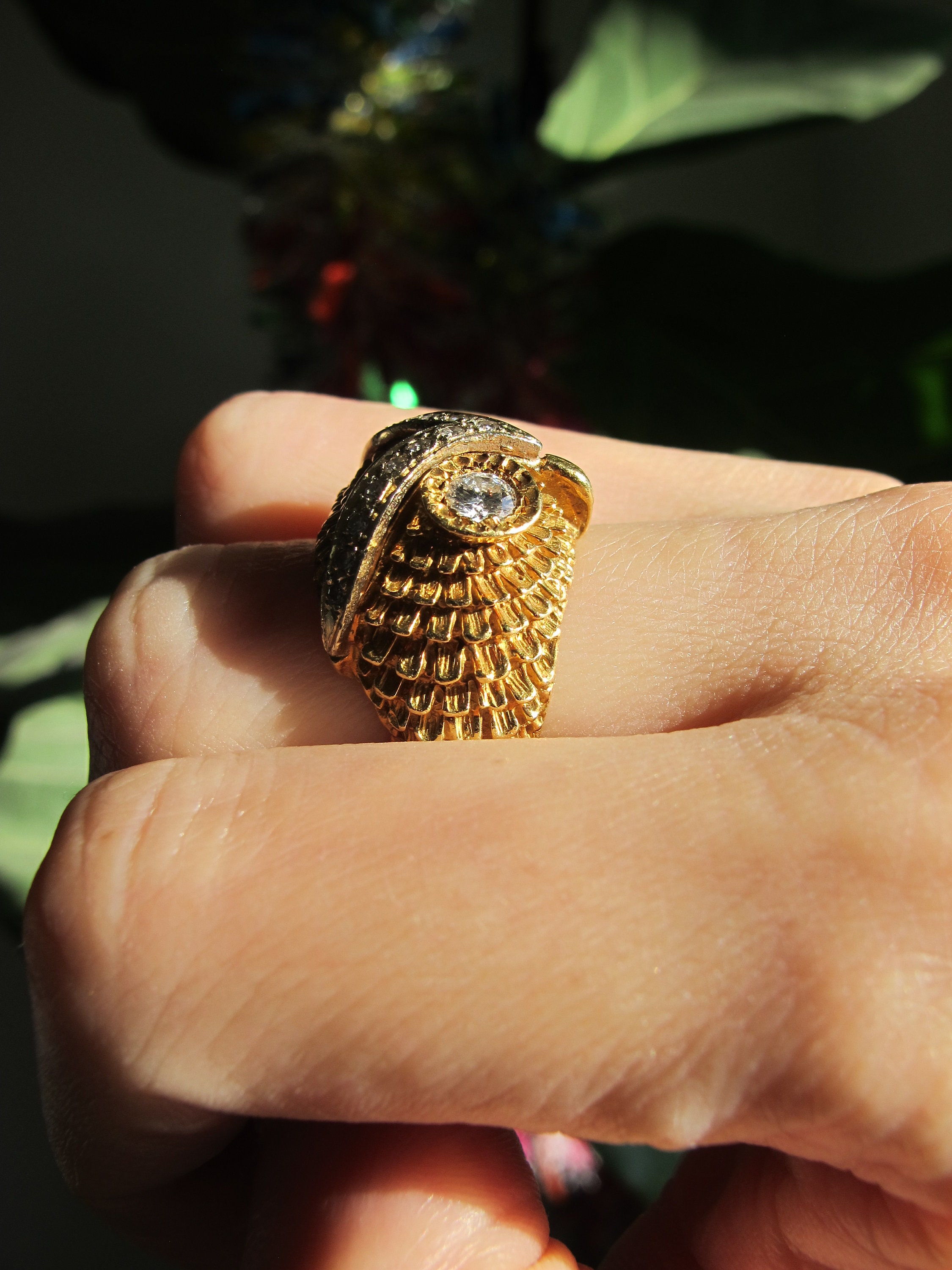 Owl Eyes Ring - Etsy