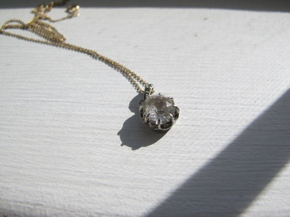 ON HOLD:  Antique Solitaire Paste Silver Pendant … - image 7