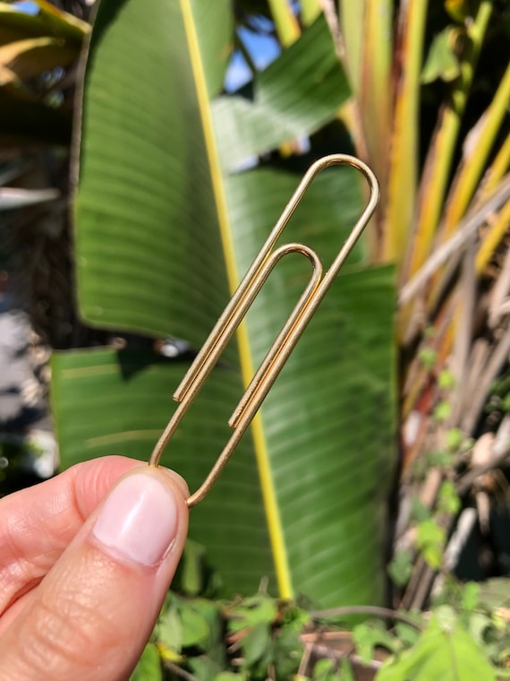Vintage Tiffany and Co 14k Yellow Gold Paperclip M