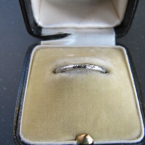 Antiker Platin Art Deco Ehering Ring Bild 2
