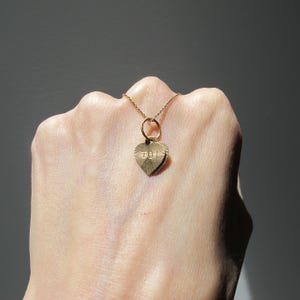 Vintage 18k Yellow Gold Moi and Toi You and Me Double Heart Pendant Charm