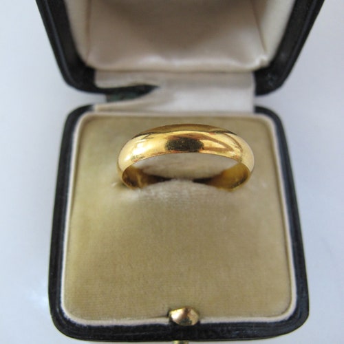 Vintage Pure 24K Solid Gold Wedding Band Ring Size 9.5 - Etsy