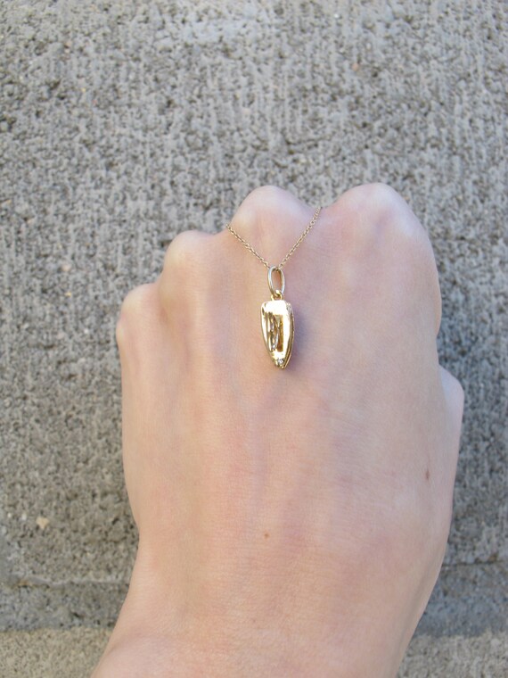 Vintage 14k Yellow Gold Articulated Iron Heart Lov