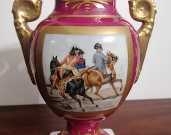 Jarrón de porcelana pintado a mano – Estilo Viena/Sèvres