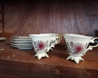 Elegante servicio de té Bavaria Gloria (Alemania, siglo XX) 1950