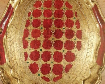 Bandeja rectangular florentina vintage - Italia