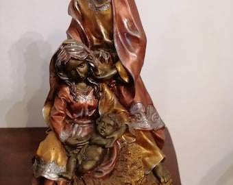 Pieza escultórica vintage de los años 50/60, pintada a mano, "Pilar Souto"