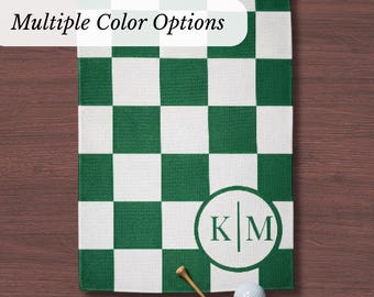 Golf towel for bag Custom Golf Towel for men Personalized Golf Accessory Gift Idea for Dad Ball Cleaning Golfer Towel with Monogram Name