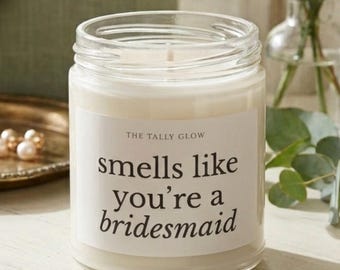 Vela de soja perfumada con aroma a dama de honor, divertida vela de regalo para damas de honor.
