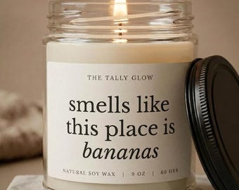 Funny Nurse Candle, Emergency Department Nurse Coworker Gift, That's Bananas, Nursing School Survivor, Graduate Nurse