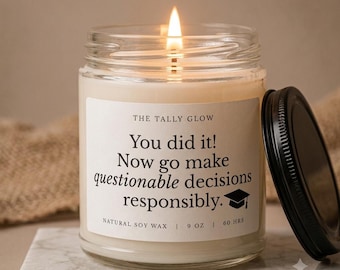 Candela divertente per la laurea, regalo di laurea per la scuola superiore o il college, candela divertente per il neolaureato