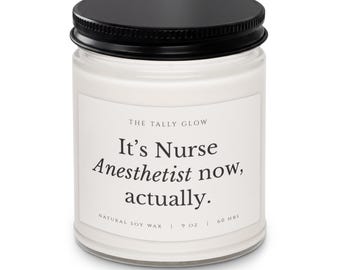 CRNA-examenspresent, sjuksköterska anestesiologljuspresent, rolig CRNA-skolaexamenspresent