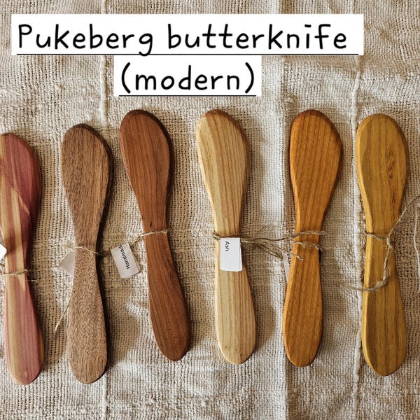 Cuchillo de mantequilla moderno de estilo sueco hecho a mano