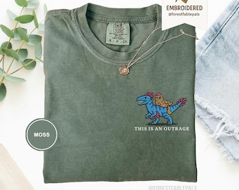Embroidered Princess Donut and Mongo Shirt, Dungeon Crawler Carl Tee Fantasy Book Reader Geeky Cat Lover Tshirt Donu Mongo Bookish Merch