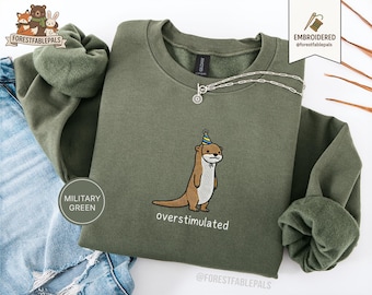 Lustiges Sweatshirt, lustiges Weirdcore Otter Shirt, lustiges Geschenk, lustiges Sweatshirt, lustiges Geschenk, lustiges Sweatshirt, lustiges Geschenk