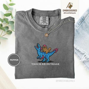 Embroidered Princess Donut and Mongo Shirt, Dungeon Crawler Carl Tee Fantasy Book Reader Geeky Cat Lover Tshirt Donu Mongo Bookish Merch Pepper
